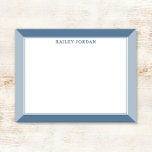 Slate Blue Manar 2-Tone Professionell Stationery Anteckningskort<br><div class="desc">Den här konstruktionen har en tvåfärgad ram gräns med utrymme för ett namn. Klicka på knappen Anpassa om du vill flytta/ bilder och ändra texten ytterligare! Det finns variationer i denna utformning, ytterligare färg och samordnade produkter i vår butik, zazzle.com/store/doodlelulu. Kontakta oss om du behöver den här designen för en...</div>