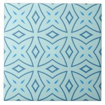 Slate Blue och Isig Aqua Geometric Kor Mönster