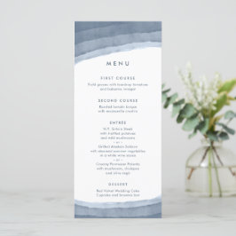 Slate Blue Ombre | Minimalistisk Boho Bröllop Meny