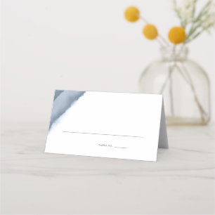 Slate Blue Ombre Watercolor Bröllop Escort / Placeringskort