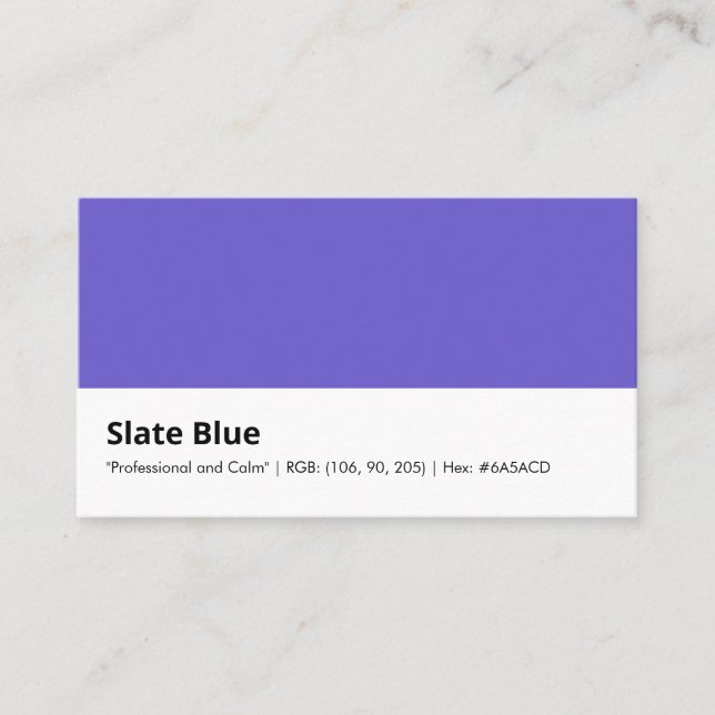 Slate Blue | professionell och Lugn Visitkort (Framsida)