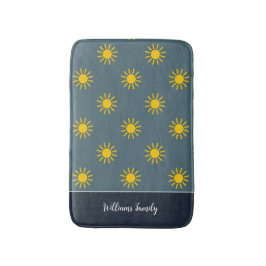 Slate Blue Sunburst Bath Mat Badrumsmatta