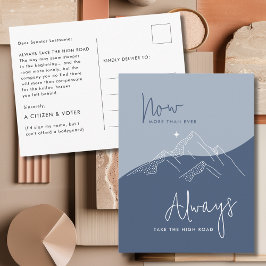 Slate Blue Ta en hög väg för senatorer Vykort