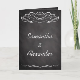 Slate Chalkboard bröllopsinbjudan Inbjudan