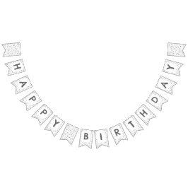 Slate Confetti Watercolor Dots Bunting Flagga