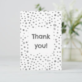 Slate Confetti Watercolor Dots tackkort Tack Kort