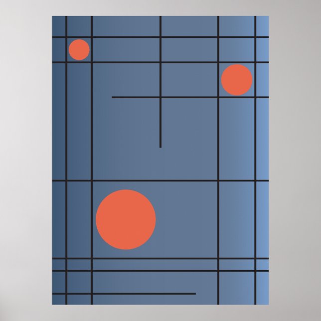 Slate Drift nr 1 — Modern geometrisk väggkonstaffi Poster (Framsidan)