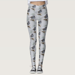 Slate Färgad Mörk-Eyed Junco på Pear Träd Leggings