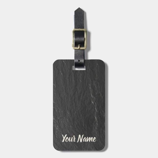 Slate glitter Background Black Shale struktur Bagagebricka (Vertikal Framsida)