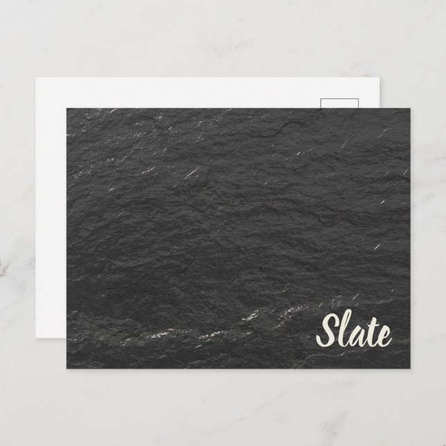 Slate glitter Background Black Shale struktur Helg Vykort (Fram/baksida)