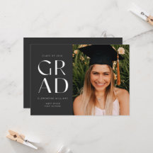 Slate Grad Block Modern Photo Studenten