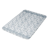 Slate Grått Blue Circle Flower Mönster Shower Curw