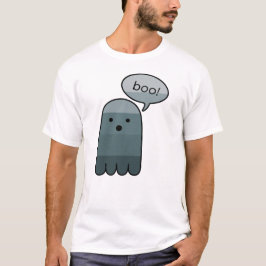 Slate Grått Boo Ghost Halloween T Shirt