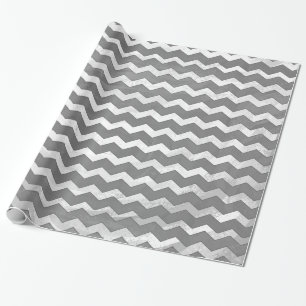 Slate Grått Chevron Mönster Presentpapper