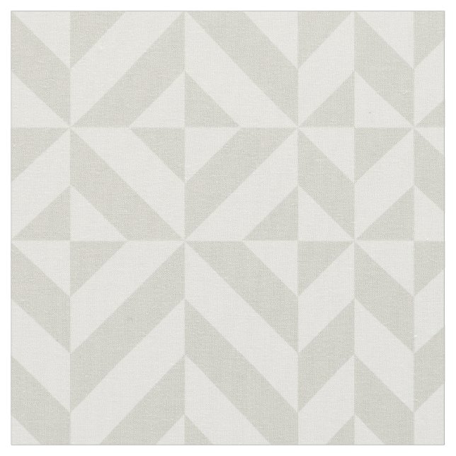 Slate Grått Geometric Deco Cube Mönster Tyg (Närbild)