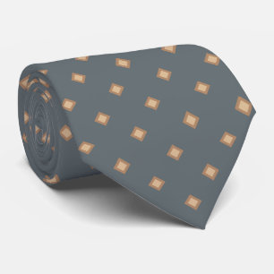 Slate Grått-kaffe, latte Diamond Polka Dot Mönster Slips