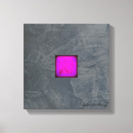 Slate Grått Lavender Fuchia Modern Art Canvastryck