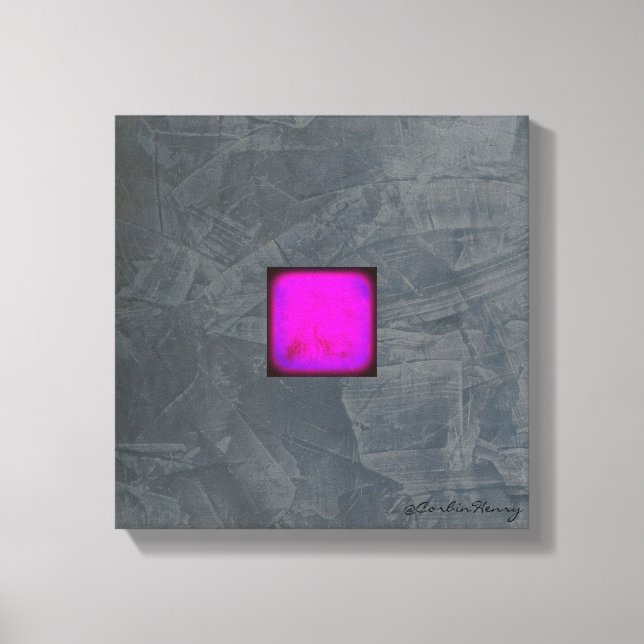 Slate Grått Lavender Fuchia Modern Art Canvastryck (Framsida)