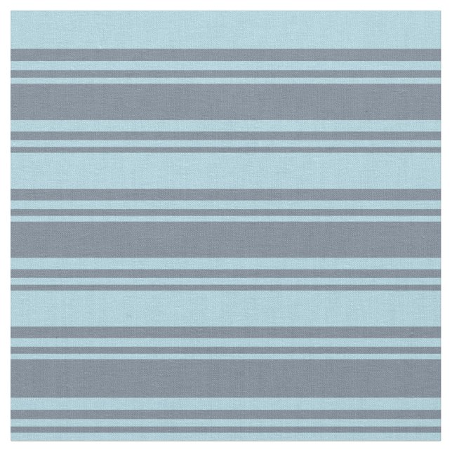 Slate Grått & Light Blue Färgad Stripe Mönster Tyg (Närbild)
