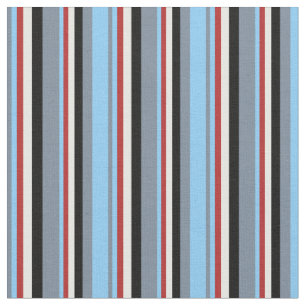Slate Grått, Light Himlar Blue, Red, White & Black Tyg
