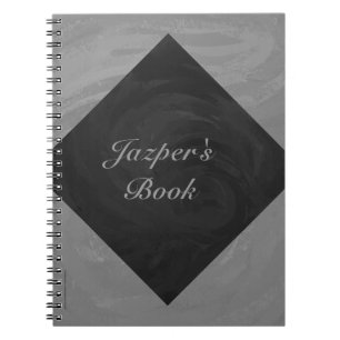 Slate Grått Monogram Anteckningsbok