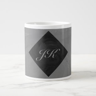 Slate Grått Monogram Jumbo Mugg