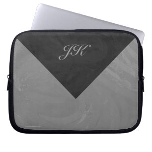 Slate Grått Monogram Laptop Sleeve