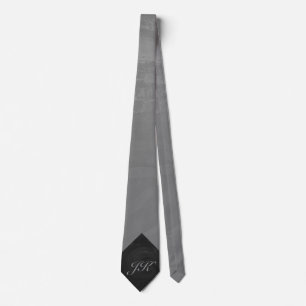 Slate Grått Monogram Slips