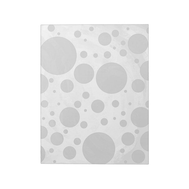 Slate Grått Polka Dot Mönster Anteckningsblock (Roterad)
