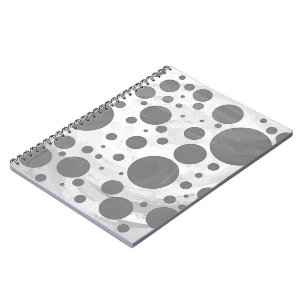 Slate Grått Polka Dot Mönster Anteckningsbok