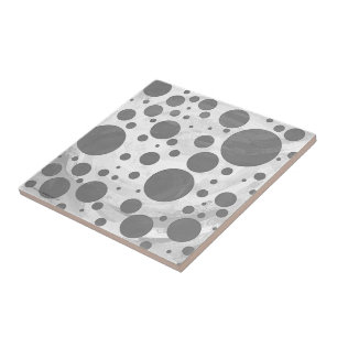 Slate Grått Polka Dot Mönster Kakelplatta