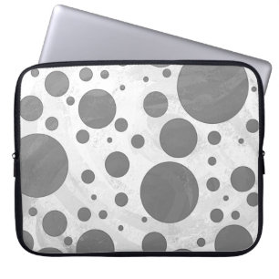 Slate Grått Polka Dot Mönster Laptop Fodral