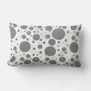 Slate Grått Polka Dot Mönster Lumbarkudde