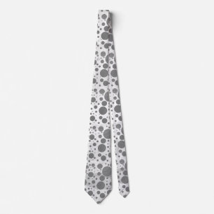 Slate Grått Polka Dot Mönster Slips