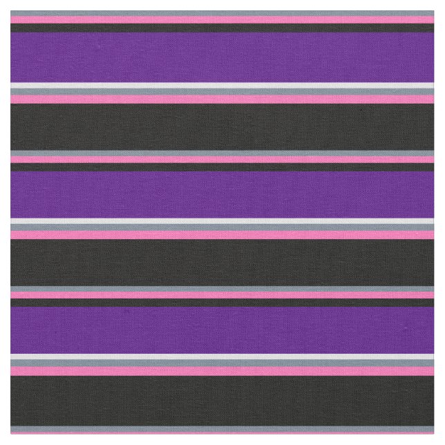 Slate Grått, Shock rosa, Black, Indigo och Lavende Tyg (Närbild)