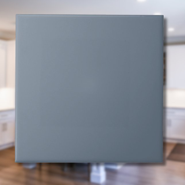 Slate Grått Solid Färg | Klassisk Elegant Kakelplatta (Skapare uppladdad)