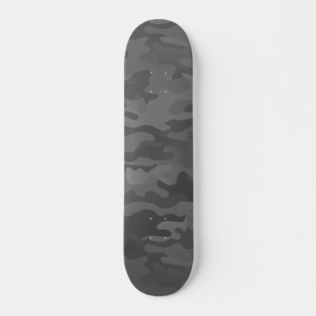 Slate Grått Stealth Camo Skateboard (Framsida)