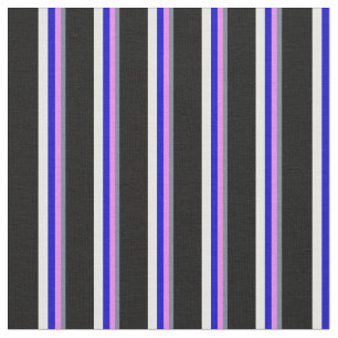 Slate Grått, Violet, Blue, White & Black Rand Tyg