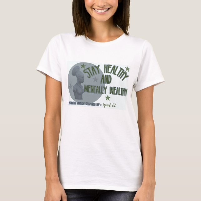 Slate grönt Behåll en frisk kvinnlig dräkt Tee Shirt (Framsida)