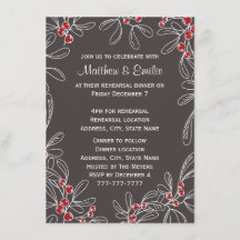 Slate Modern Mistletoe Helgdag Rehearsine