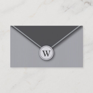 Slate Monogram Eleganta Kuvert Affärskort Visitkort