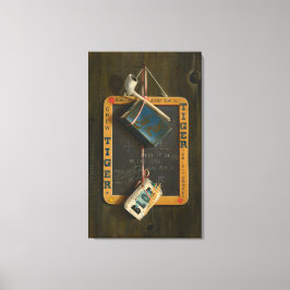 Slate, Pipe, Tobacco and Box of Matches Canvastryck