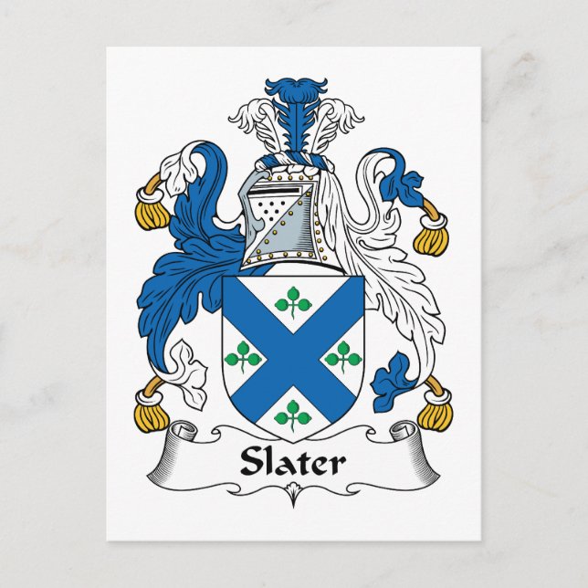 Slater Family Crest Vykort (Framsida)