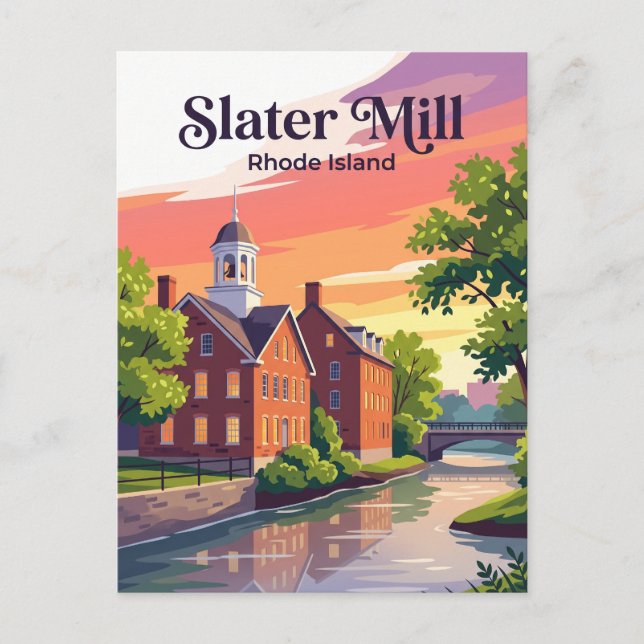 Slater Mill Rhode Island Vykort (Framsida)