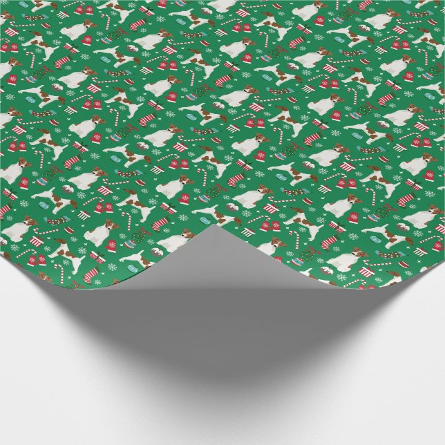 Slätfox Terrier christmas presentwrap Presentpapper (Hörn)