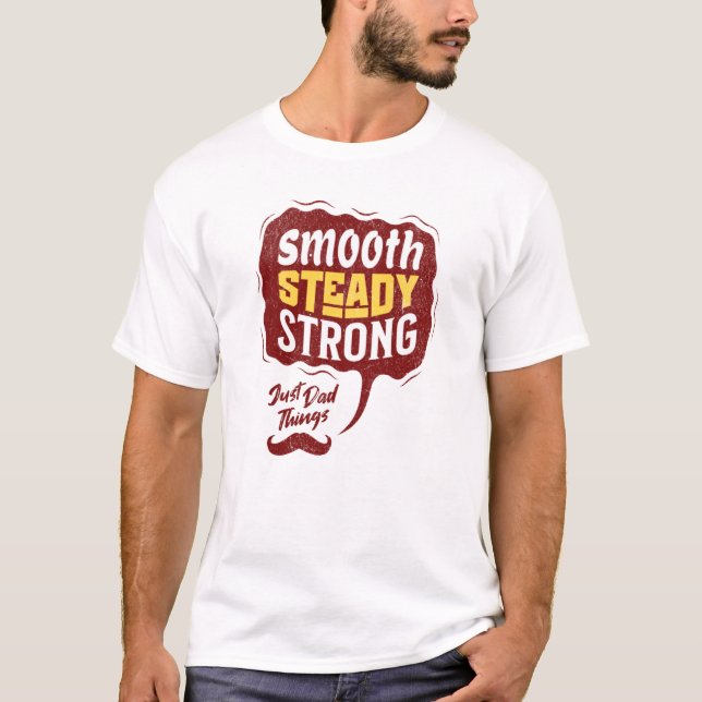 Slätstarka Pappa Fars dag-gåvor Retro T Shirt (Framsida)