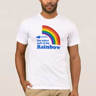 Slätt för vänstersida för gay humorregnbågeha tröja