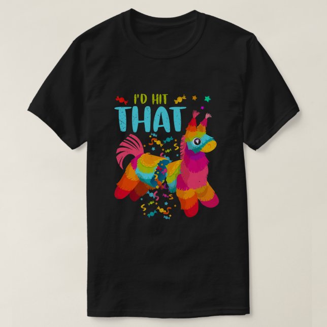 Slått ID för Pinata Cinco de Mayo Party Pinata T Shirt (Design framsida)