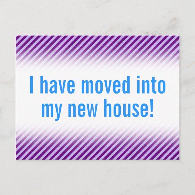 Slätt & Minimalist ny hem- vykort (Framsida)