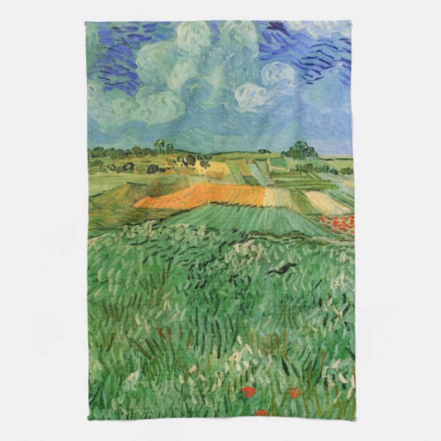 Slätt nära Auvers av Vincent van Gogh Kökshandduk (Vertikal)